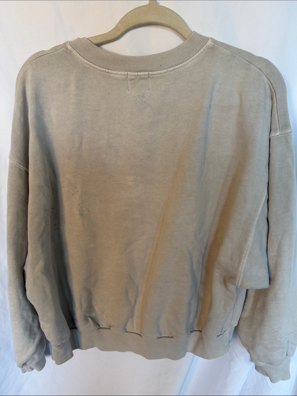 BDG Women's Light Beige Crewneck Henley with Chest Pocket - Picture 3 of 4